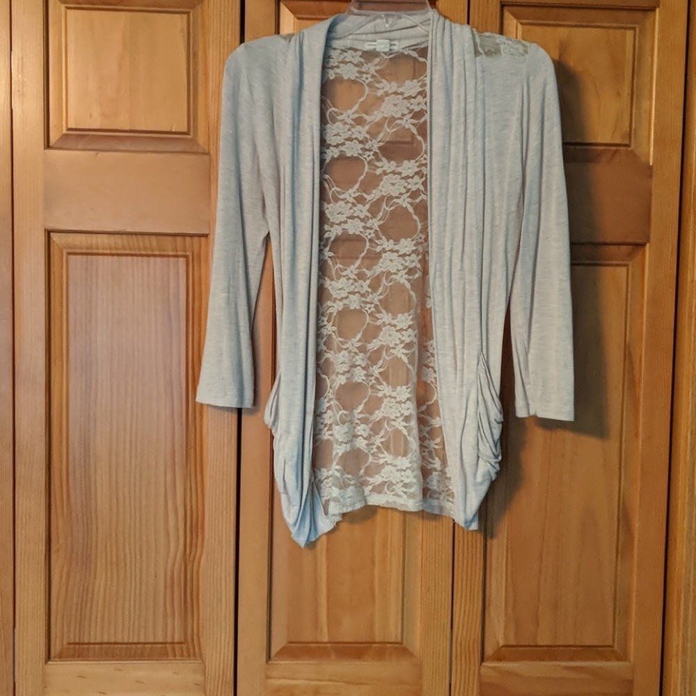 Tan lace cardigan